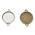 12mm Zinc Alloy Round Bezel Charm Pendant No.978263 for DIY Necklace Bracelet Jewelry Making view 4