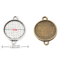 12mm Zinc Alloy Round Bezel Charm Pendant No.978263 for DIY Necklace Bracelet Jewelry Making view 1