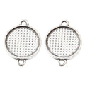 12mm Zinc Alloy Round Bezel Charm Pendant No.978263 for DIY Necklace Bracelet Jewelry Making view 3