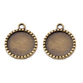 16mm Zinc Alloy Round Bezel Tray Charm Pendant for DIY Necklace Bracelet Jewelry Making view 3