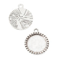 16mm Zinc Alloy Round Bezel Tray Charm Pendant for DIY Necklace Bracelet Jewelry Making view 2