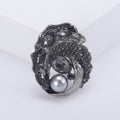 Vintage Alloy Imitation Pearl Rhinestone Brooch Pin For Clothing Accessories view 2