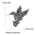 Alloy Rhinestone Hummingbird Brooch Pin For Blazers And Shirts view 8