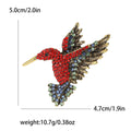 Alloy Rhinestone Hummingbird Brooch Pin For Blazers And Shirts view 4