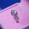 Fashion Women's Cubic Zirconia Wedding Ring Creative Diamond Inlaid Ring For view 5