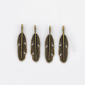Zinc Alloy Feather Leaf Charm Pendant No.901441 for DIY Necklace Bracelet Jewelry Making view 4