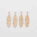 Zinc Alloy Feather Leaf Charm Pendant No.901441 for DIY Necklace Bracelet Jewelry Making view 3