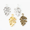 Zinc Alloy Leaf Charm Pendant No.813049 for DIY Necklace Bracelet Jewelry Making view 5