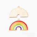 White Zinc Alloy Rainbow Charm Pendant for DIY Necklace Bracelet Jewelry Making view 2