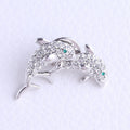 Alloy Rhinestone Dolphin Brooch Pin For Fashion Clothing Decoration view 1
