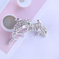Alloy Rhinestone Dolphin Brooch Pin For Fashion Clothing Decoration view 3