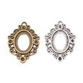 13x18mm Zinc Alloy Oval Frame Charm Pendant for DIY Necklace Bracelet Jewelry Making view 4