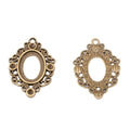 13x18mm Zinc Alloy Oval Frame Charm Pendant for DIY Necklace Bracelet Jewelry Making view 3