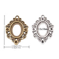 13x18mm Zinc Alloy Oval Frame Charm Pendant for DIY Necklace Bracelet Jewelry Making view 1