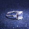 Square Zircon Engagement Wedding Ring For Women European American Fashion Jewelry view 2