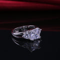 Simple Sapphire Blue Zircon Ring, European Style Women's Finger Ring Jewelry view 2