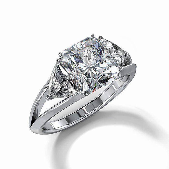 Simple Sapphire Blue Zircon Ring, European Style Women's Finger Ring Jewelry