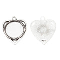 18mm Zinc Alloy Round Heart Bezel Charm Pendant for DIY Necklace Bracelet Jewelry Making view 2