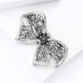 Gunmetal Alloy Bowknot Brooch Pin For Suits Coats And Apparel view 4