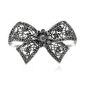 Gunmetal Alloy Bowknot Brooch Pin For Suits Coats And Apparel view 1