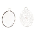 30x40mm Zinc Alloy Oval Bezel Charm Pendant No.909559 for DIY Necklace Bracelet Jewelry Making view 2