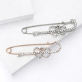 Electroplated Alloy Rhinestone Lapel Pin For Suits And Coats Brooch view 3