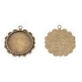 25mm Zinc Alloy Round Setting Charm Pendant for DIY Necklace Bracelet Jewelry Making view 3