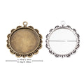 25mm Zinc Alloy Round Setting Charm Pendant for DIY Necklace Bracelet Jewelry Making view 1