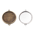 30mm Zinc Alloy Round Bezel Charm Pendant No.675116 for DIY Necklace Bracelet Jewelry Making view 4