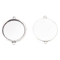 30mm Zinc Alloy Round Bezel Charm Pendant No.675116 for DIY Necklace Bracelet Jewelry Making view 2