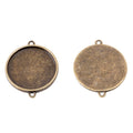 30mm Zinc Alloy Round Bezel Charm Pendant No.675116 for DIY Necklace Bracelet Jewelry Making view 3