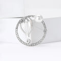 Alloy Rhinestone Round Brooch For Suits Dresses And Formal Wear view 2