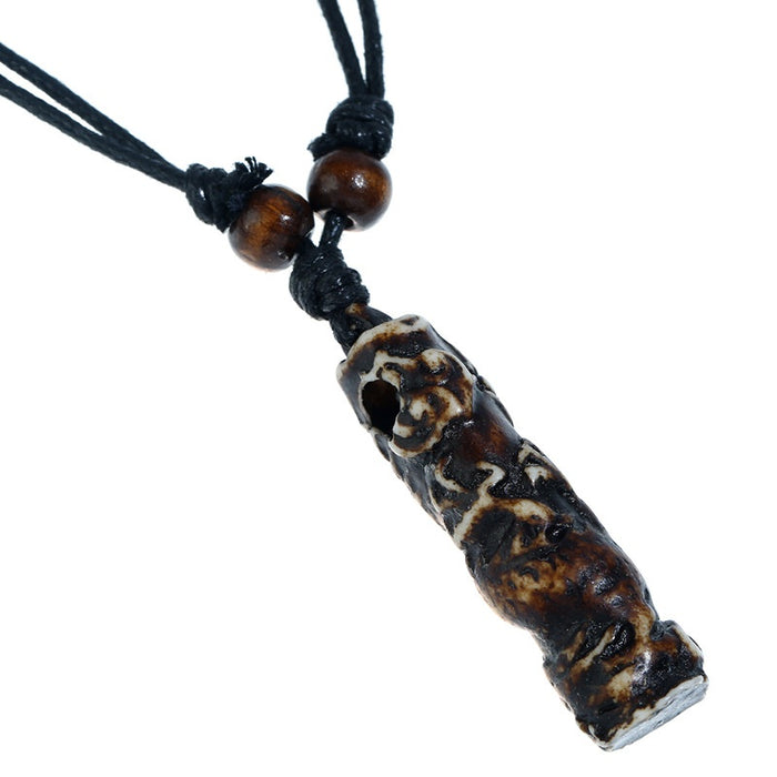 Simple Vintage Men's Student Resin Necklace, Ethnic Style Tourist Area Pendant Jewelry Supply