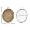 30x40mm Zinc Alloy Oval Setting Charm Pendant No.277048 for DIY Necklace Bracelet Jewelry Making view 1