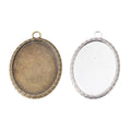 30x40mm Zinc Alloy Oval Setting Charm Pendant No.277048 for DIY Necklace Bracelet Jewelry Making view 4