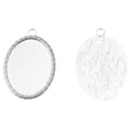 30x40mm Zinc Alloy Oval Setting Charm Pendant No.277048 for DIY Necklace Bracelet Jewelry Making view 2