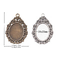 18x25mm Zinc Alloy Oval Cabochon Setting Charm Pendant for DIY Necklace Bracelet Jewelry Making view 1