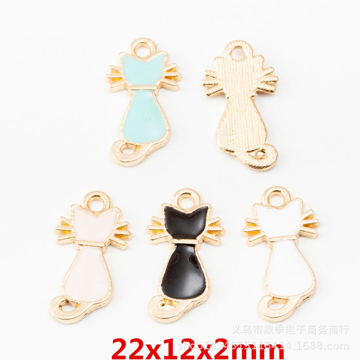 Zinc Alloy Cat Charm Pendant No.870522 for DIY Necklace Bracelet Jewelry Making