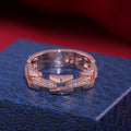 Punk Style Couple Ring, Gold Plated Copper Zircon Inlaid Fashion Hand Jewelry Accessory view 6