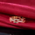 Punk Style Couple Ring, Gold Plated Copper Zircon Inlaid Fashion Hand Jewelry Accessory view 7