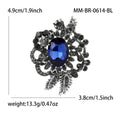 Alloy Small Glass Brooch Pin For Unisex Apparel Decoration view 6