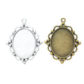 30x40mm Zinc Alloy Oval Bezel Charm Pendant No.650405 for DIY Necklace Bracelet Jewelry Making view 4