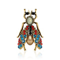 Alloy Rhinestone Colorful Insect Brooch Pin For Fashion Apparel view 1