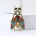 Alloy Rhinestone Colorful Insect Brooch Pin For Fashion Apparel view 2