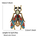 Alloy Rhinestone Colorful Insect Brooch Pin For Fashion Apparel view 5