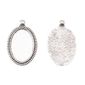 20x30mm Zinc Alloy Oval Bezel Charm Pendant No.837118 for DIY Necklace Bracelet Jewelry Making view 2