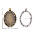 20x30mm Zinc Alloy Oval Bezel Charm Pendant No.837118 for DIY Necklace Bracelet Jewelry Making view 1