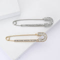 Alloy Rhinestone Large Safety Brooch Pin For Women Clothing Decoration view 2