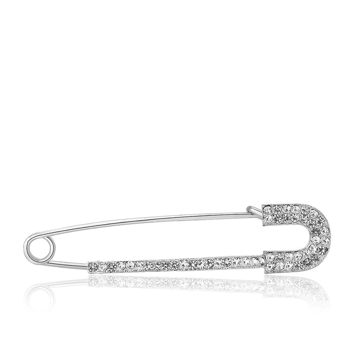 Alloy Rhinestone Large Safety Brooch Pin For Women Clothing Decoration