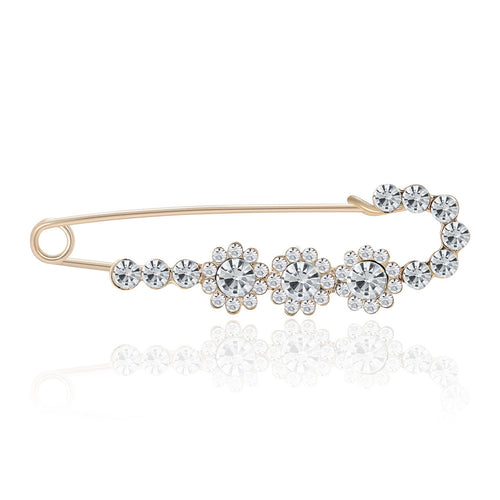 Alloy Rhinestone Classic Brooch Pin For Coats And Sweaters